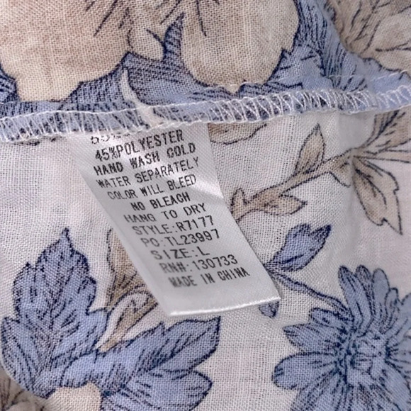 Umgeee boho floral top size large cotton blend - Picture 7 of 10